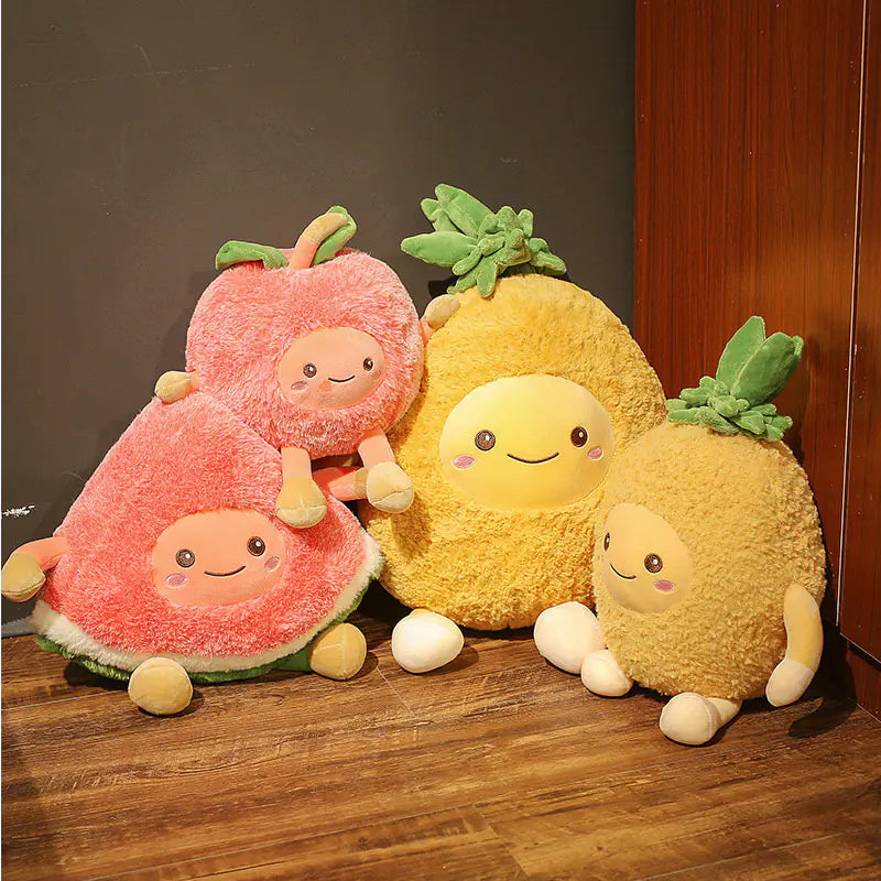 Cute Watermelon and Cherry Plush Toys for Kids